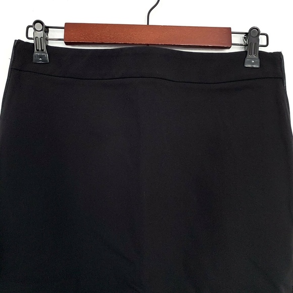Zara Black Side Zip Leather Trim Pencil Skirt - Picture 5 of 10